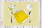 Yellow Flower Border Paper Napkin - (Pack of 20)