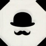 Breakfast / Cocktail Paper Napkin - Black Hat Print - (Pack of 20)