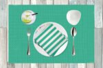 Stripes Seagreen Paper Napkin - (Pack of 20)