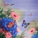 Butterfly Print Blue Paper Napkin - (Pack of 20)