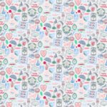 Decoupage Paper Napkins - Cups and Icons Print (4 Sheets)