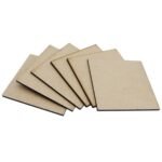 Coaster with Stand MDF Square 6Pcs Set (for Craft/Activity/Decoupage/Painting/DIY)