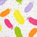 Feather Print Multicolour Paper Napkin - (Pack of 20)