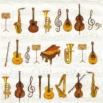 Decoupage Paper Napkins - Music Theme (4 Sheets)