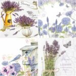 Decoupage Paper Napkins - Lavendar Theme (4 Sheets)