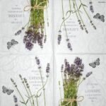 Decoupage Paper Napkins - Lavendar Theme (4 Sheets)