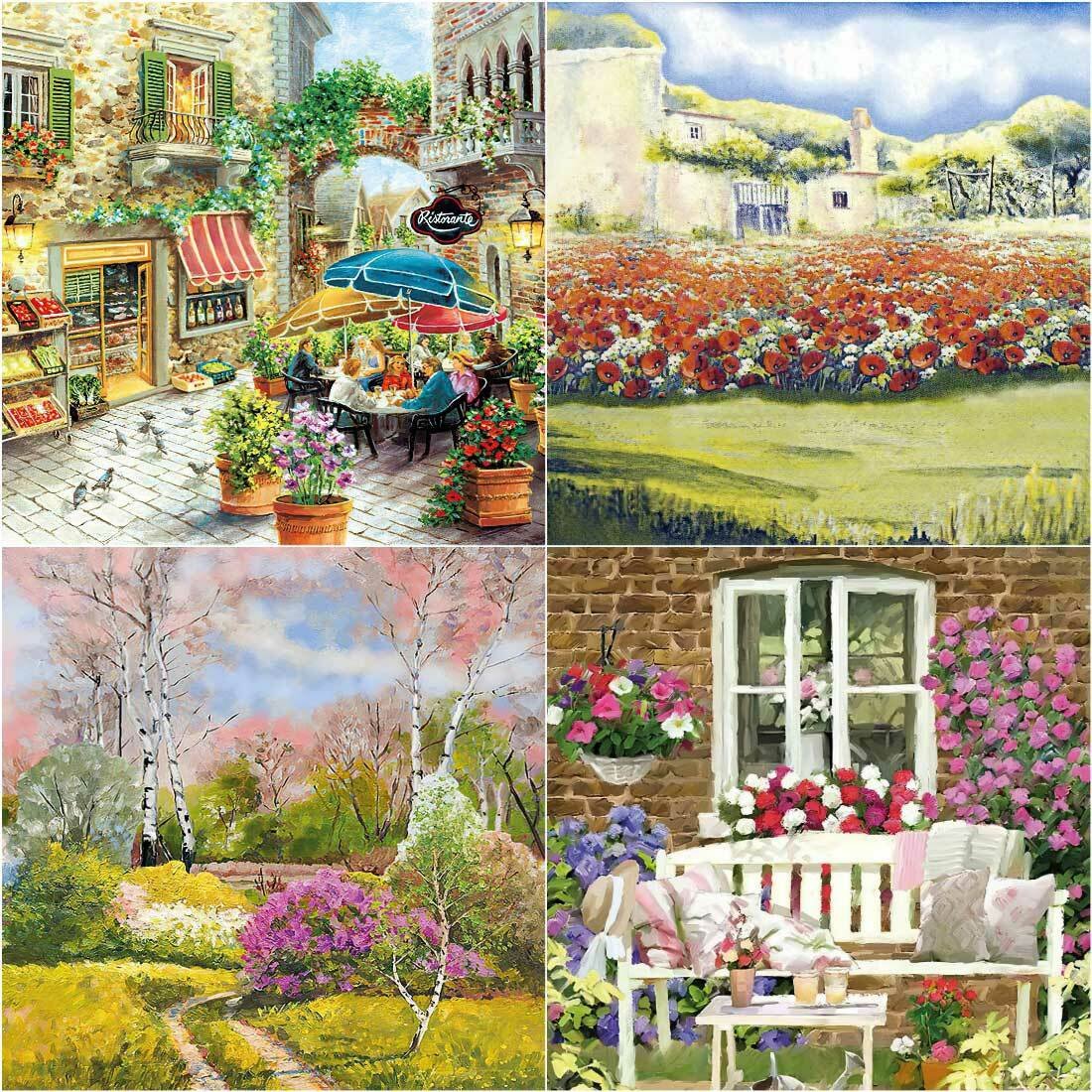 Decoupage Paper Napkins - Outdoor/Scenic - D (4 Sheets) - The Tissue Store Decoupage Paper Napkins - Outdoor/Scenic - D (4 Sheets)