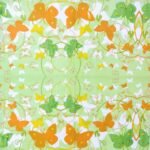 Butterflies Green & Orange Paper Napkin - (Pack of 20)