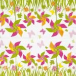 Floral Paper Flowers Multicolour Paper Napkin - (Pack of 20)