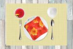 Floral Red & Yellow Paper Napkin - (Pack of 20)
