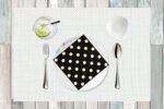Polka Dot Paper Napkin Black - (Pack of 20)