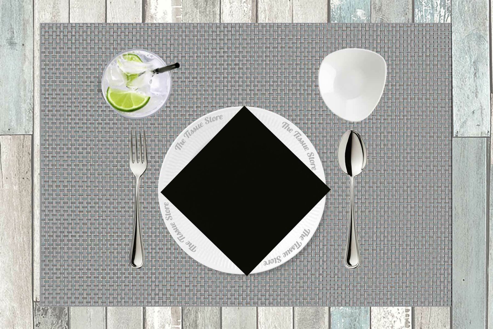 Black Plain Paper Napkin - (Pack of 50) - The Tissue Store Black Plain Paper Napkin - (Pack of 50)