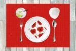 Breakfast / Cocktail Paper Napkin -Red Flower Print - (Pack of 20)