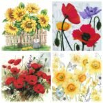 Decoupage Paper Napkins - Floral J10 (4 Sheets)