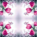 Decoupage Paper Napkins - Butterfly & Tulips