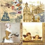 Decoupage Paper Napkins - Vintage 1 (4 Sheets)