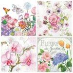 Decoupage Paper Napkins - Floral 9 (4 Sheets)