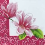 Floral Pink Paper Napkin - (Pack of 20)