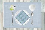 Chevron Blue & Green Paper Napkin - (Pack of 20)