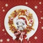 Christmas Print Paper Napkin Red & Gold - (Pack of 20)