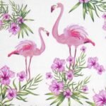 Decoupage Paper Napkins - Flamingo