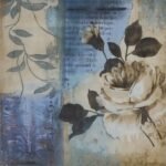 Decoupage Paper Napkins - Flower with Black Leaves