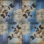 Decoupage Paper Napkins - Flower with Black Leaves