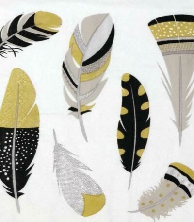 Decoupage Paper Napkins - Feathers