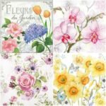 Decoupage Paper Napkins - Floral 9 (4 Sheets)