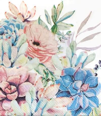 Decoupage Paper Napkins - Succulent Love