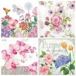 Decoupage Paper Napkins - Floral 11 (4 Sheets)