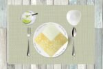 Cream & Gold/Yellow Selfprint Paper Napkin - (Pack of 50)