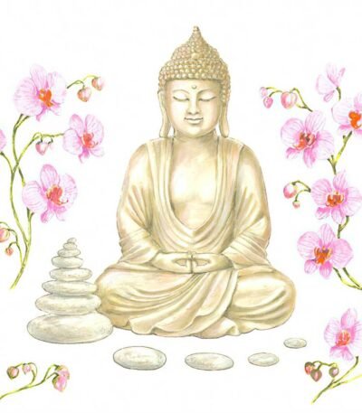 Decoupage Paper Napkins - Buddha Flowers