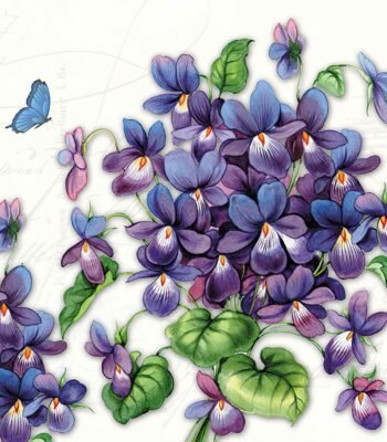 Decoupage Paper Napkins - Viola Violet