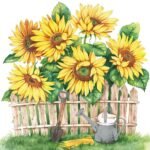 Decoupage Paper Napkins - Garden Of Sunflowers