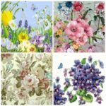 Decoupage Paper Napkins - Floral 16 (4 Sheets)