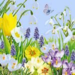 Decoupage Paper Napkins - Floral 16 (4 Sheets)