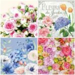 Decoupage Paper Napkins - Floral 17 (4 Sheets)