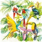 Decoupage Paper Napkins - Birds of Paradise