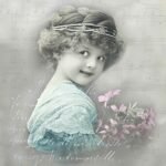 Decoupage Paper Napkins - Turquoise Girl