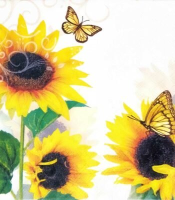 Decoupage Paper Napkins - Sunny Butterfly Sunflower