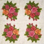 Decoupage Paper Napkins - Postcard with Roses
