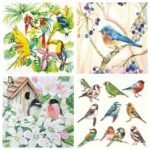 Decoupage Paper Napkins - Bird Print 10 (4 Sheets)