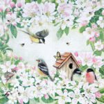 Decoupage Paper Napkins - Bird Print 10 (4 Sheets)