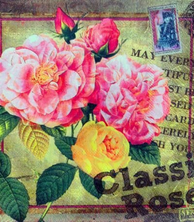 Decoupage Paper Napkins - Classic Rose