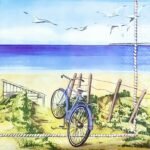 Decoupage Paper Napkins - Beach Bicycle