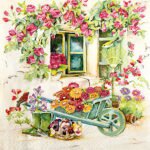 Decoupage Paper Napkins - Backyard Garden