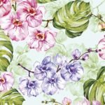 Decoupage Paper Napkins - Wild Orchid w/ Monstera