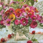 Decoupage Paper Napkins - Garden Zinnias