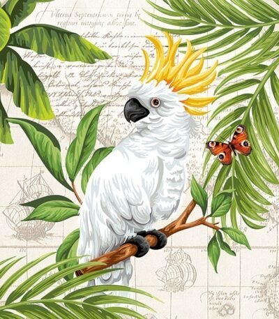 Decoupage Paper Napkins - Cockatoo
